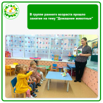 В группе раннего возраста прошло занятие на тему "Домашние животные" В группе раннего возраста прошло занятие на тему "Домашние животные".