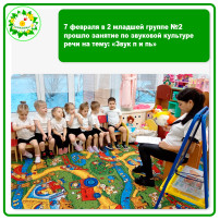 7 февраля в 2 младшей группе №2 прошло занятие по звуковой культуре речи на тему: «Звук п и пь» 7 февраля в 2 младшей группе №2 прошло занятие по звуковой культуре речи на тему: «Звук п и пь».