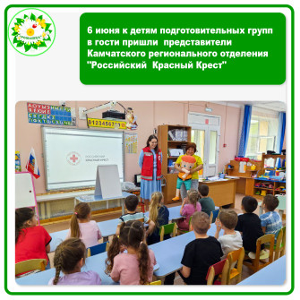 6 июня к детям подготовительных групп в гости пришли КРО "Российский Красный Крест"