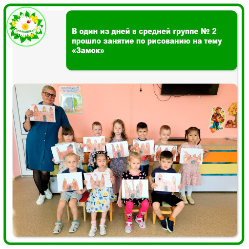 В один из дней в средней группе № 2 прошло занятие по рисованию на тему «Замок» В один из дней в средней группе № 2 прошло занятие по рисованию на тему «Замок».